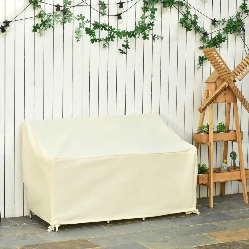 Outsunny 600D Oxford Cloth Furniture Cover, 2 Seater Sofa Protector for Garden Patio, Outdoor, Waterproof, 140L x 84W x 56/94H cm