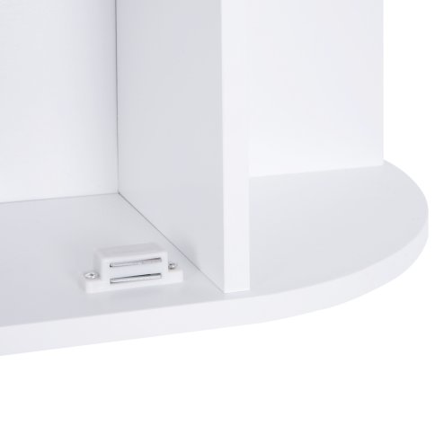 HOMCOM Wall Mounted Bathroom Cabinet with Mirror Single Door Storage Organizer 2-tier Inner Shelves White