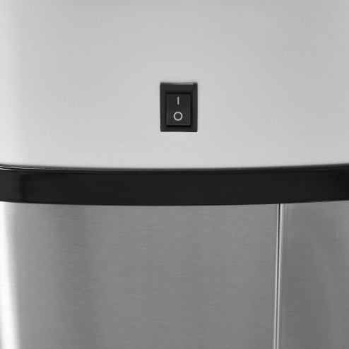 HOMCOM Stainless Steel Kitchen Sensor Dustbin Automatic Touchless Rubbish Garbage Waste Bin Silver