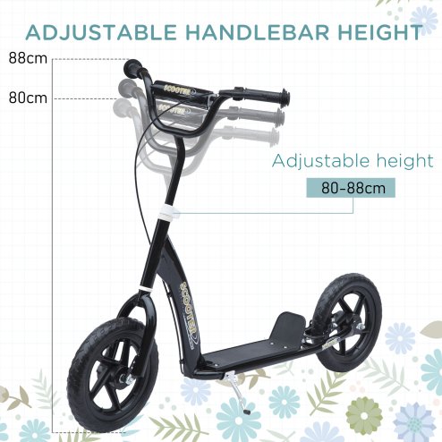 HOMCOM Kids Scooter Kick Scooter with 12