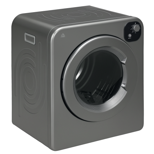 HOMCOM 6kg Vented Tumble Dryer, Freestanding, Wall Mounted, Stackable, Portable Dryer with 7 Programmers, Grey
