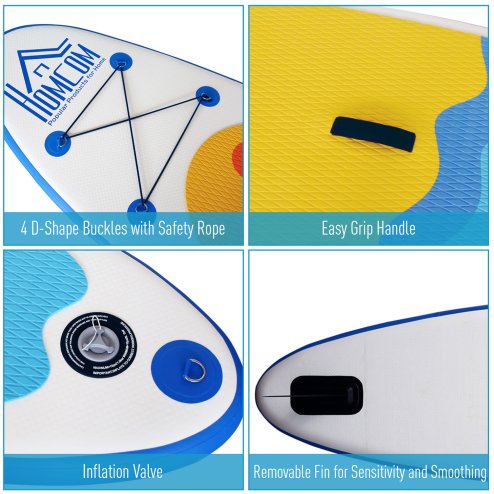 HOMCOM Inflatable Stand Up Paddle Board, 10' x 30