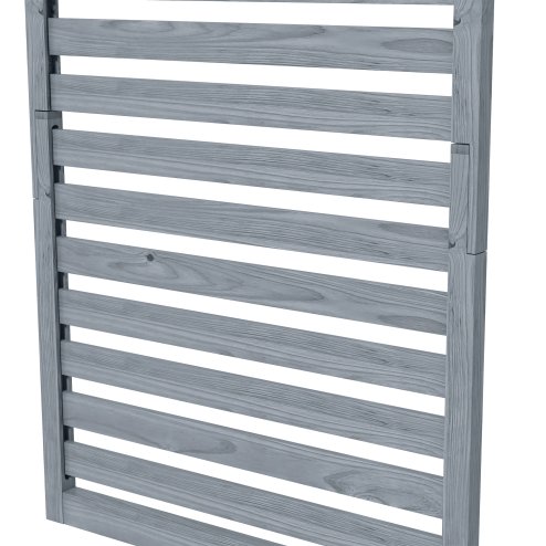 Outsunny Set of 2 Wall Mounted Plant Stand with Trellis, 170cm Wooden Plant Rack with Hanging Planter Shelves and Slatted Trellis for Climbing Plants, for Patio, Balcony, Porch, Grey