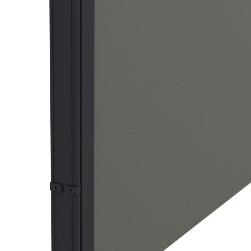Outsunny Retractable Side Awning, Garden Privacy Screen Divider, Full Cassette Wind Breaker for Hot Tub, Balcony, Terrace, Pool, 400 x 160cm, Dark Grey