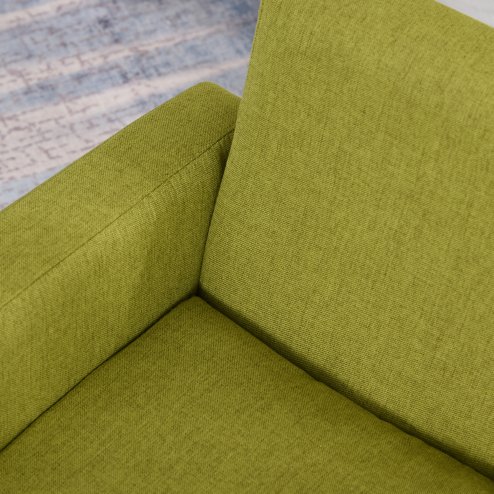 HOMCOM Children's Armchairs Toddler Chair Wood Frame Anti-Slip Legs High Back Bedroom Playroom Furniture Green