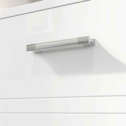 kleankin Under Sink Cabinet, Bathroom Vanity Unit, Pedestal Under Sink Design, Storage Cupboard with Adjustable Shelf, High Gloss, White