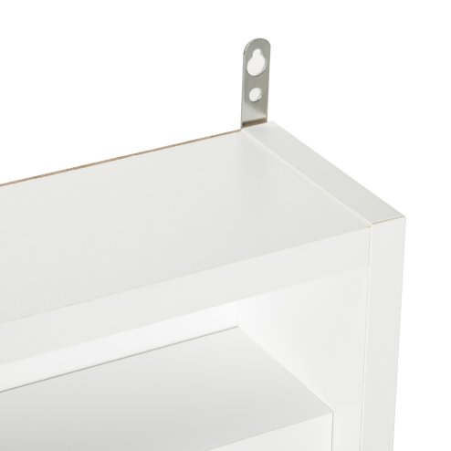 HOMCOM 5-Tier Wall Mounted Display Cabinet, Display Case with 4 Adjustable Shelves, Glass Doors for Home Office Ornaments 60x80cm