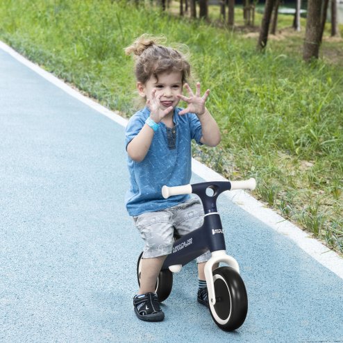 AIYAPLAY Baby Balance Bike Children Bike Without Pedals w/ Adjustable Seat, for Toddlers, Ages 1.5-3 Years up to 25kg - Blue