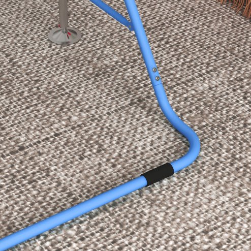 HOMCOM Kids Gymnastic Bar, Foldable Horizontal Bars w/ Adjustable Height, Training Bar w/ Triangle Base - Blue