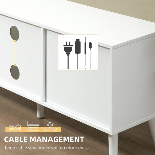 HOMCOM TV Cabinet Stand Unit for TVs up to 50