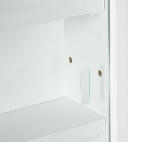 HOMCOM 5-Tier Wall Mounted Display Cabinet, Display Case with 4 Adjustable Shelves, Glass Doors for Home Office Ornaments 60x80cm