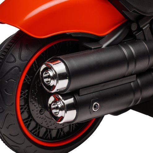 HOMCOM 6V Kids Electric Motorbike Ride-Ons Motorcycle with Training Wheels, Headlight, for Ages 18-36 Months - Red