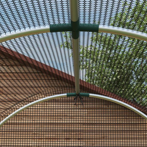 Outsunny Fruit Cage Bird Netting, Heavy Duty Fruit and Vegetable Protection Tent with Zipped Door, Anti Bird, Insects, Small Animals, 1.2 x 2.4 x 1.9m, Black
