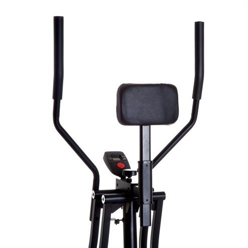 HOMCOM Upright Elliptical Cross Trainer, Air Walker Glider Home Gym, Cross Trainer Fitness Exercise Machine with LCD Monitor - Black