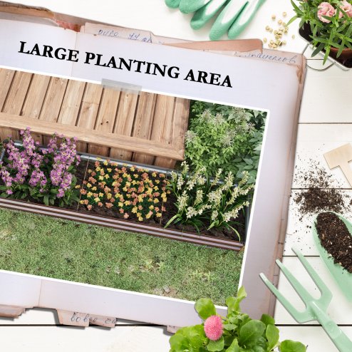 Outsunny Galvanised Raised Bed for Garden, Rectangular Outdoor Elevated Planter Box with Safety Edging and Open Bottom for Growing Flowers, Herbs and Vegetables, 240 x 60 cm, Dark Brown