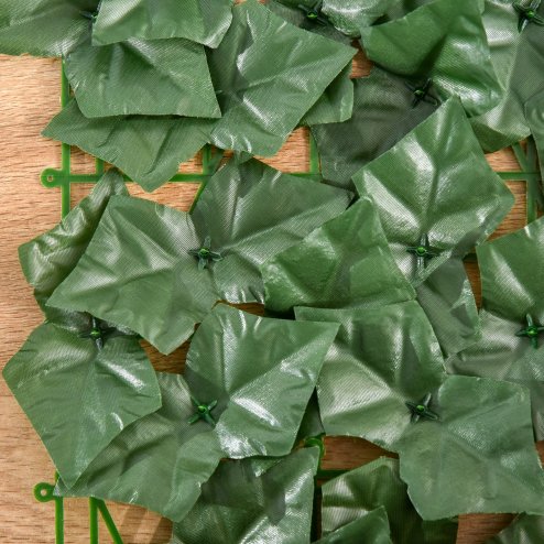Outsunny 1-Piece Artificial Leaf Hedge Screen Privacy Fence Panel for Garden Outdoor Indoor Decor, Dark Green, 3M x 1M