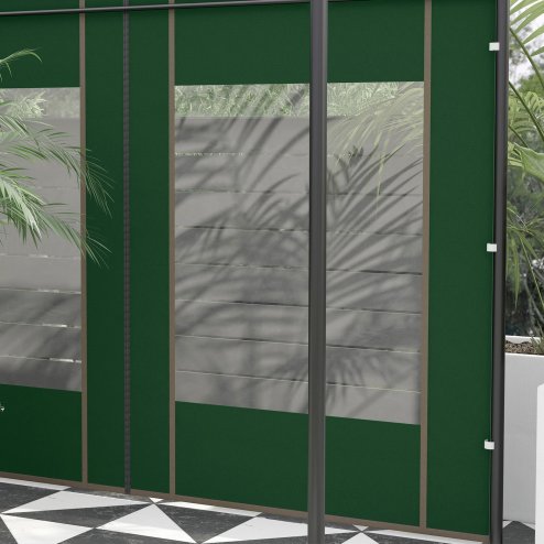 Outsunny Gazebo Side Panels with Zipped Doors and Windows, for 3x3(m) or 3x6m Pop Up Gazebo, 2 Pack Sides Replacement, Green