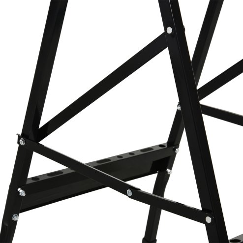 DURHAND 4-in-1 Work Bench, Folding Clamp Table w/ 4 Adjustable Clamping Pegs for DIY Home Garage, Black
