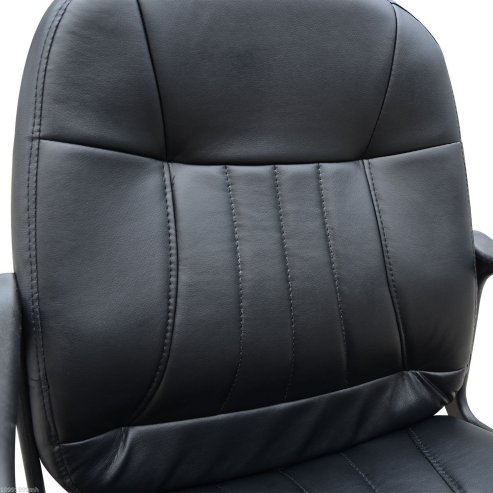 HOMCOM Swivel Executive Office Chair, PU Leather Computer Desk Chair with Adjustable Height, Wheels