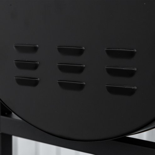 Outsunny Trolley Charcoal BBQ Barbecue Grill Cooker with 3-Level Adjustable Height Grill Nets, Patio Outdoor Garden Heating Heat Smoker with Wheels, 90 x 45 x 96 cm, Black