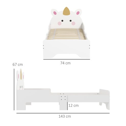 ZONEKIZ Toddler Bed Frame, Kids Bedroom Furniture, for Ages 3-6 Years