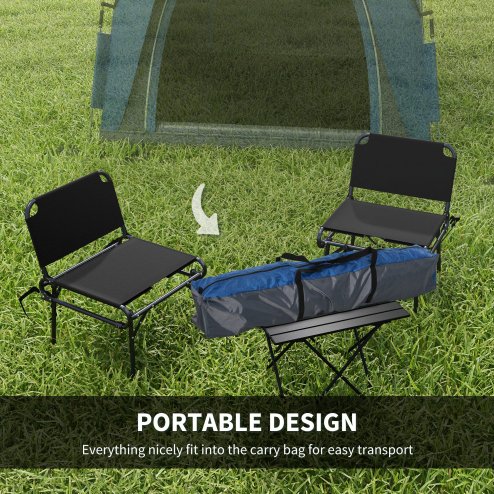 Outsunny Instant Pop Up Camping Tent, 4 Man Dome Tent with 4 Doors, Sewn-in Groundsheet, Carry Bag and Top Hook for Fishing Hiking Festival, Grey