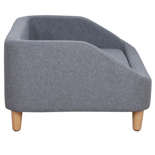 PawHut Dog Sofa Bed, Cat Sofa, Dog Couch w/ Soft Cushion, Removable and Washable Cover, for Small, Medium and Large Dogs, 95 x 63 x 39cm - Grey