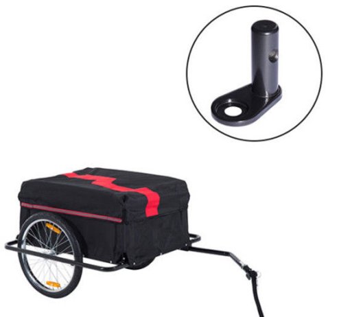 HOMCOM Universal Bike Bicycle Trailer Hitch Coupler Attachment Connector
