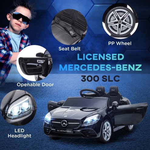 AIYAPLAY Benz SLC 300 Licensed 12V Electric Car for Kids, Kids