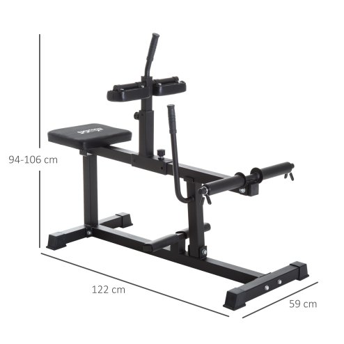 SPORTNOW Seated Leg Extension Machine, Adjustable Leg Raise Machine and Curl Machine with Plate Loaded for Hip, Lower Body and Home Gym Workout