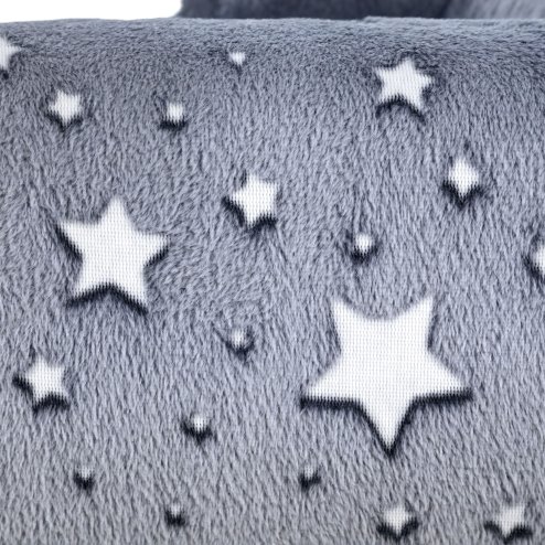 AIYAPLAY Kids Armchair, Glow in the Dark Single Chair with Star Design, Upholstered Toddler Tub Chair for Bedroom, Playroom, Kid Room, Grey