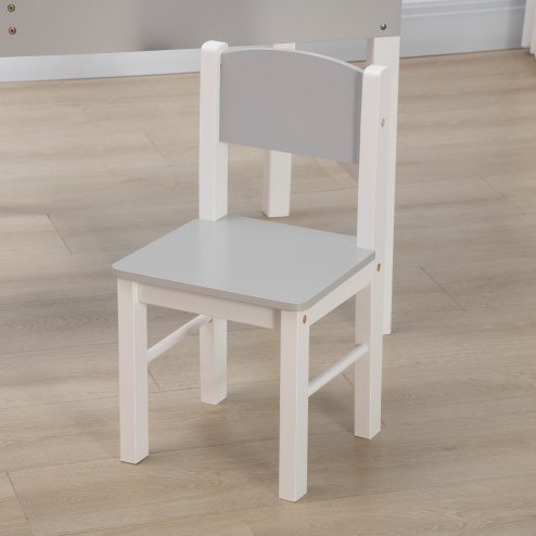 HOMCOM kids Table and Chair Set 2 in 1 Activity Play Table for Bricks Toddler Furniture w/Storage Space, Ideal for Reading, Arts & Crafts - Grey