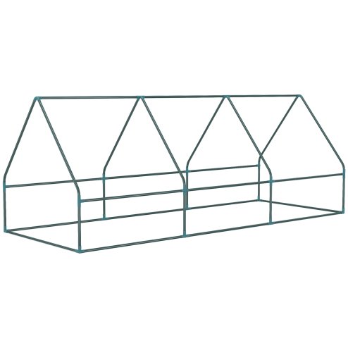 Outsunny 240x90x90cm Small Greenhouse, House-Shaped Portable Grow Tunnel Mini Greenhouse with Mesh Windows for Indoor and Outdoor, Green