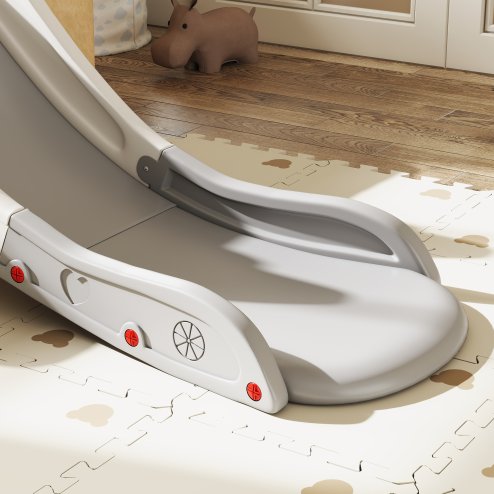 AIYAPLAY Kids Slide, Indoor Toddler Sofa Slide with Extended Length for Bed, Stairs, Easy to Assemble and Store, Grey