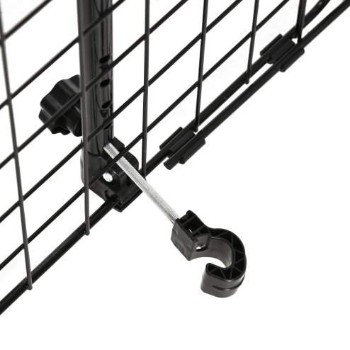 PawHut Heavy Duty Pet Dog Car Barrier Adjustable Ventilated Mesh Wire Guard Auto Vehicle Fence Protector SUVs Black 91-152 cm