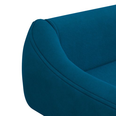 PawHut Dog Sofa Bed with Soft Cushion, Pet Couch with Wooden Frame, Removable and Washable Cover, for Medium and Large Dogs, Blue