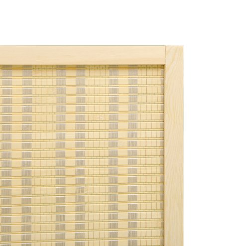 HOMCOM 4 Panel Folding Room Divider Screen, Wall Panel Privacy Furniture, Freestanding Paravent Partition Separator for Living Room, Bedroom and Office, 180 x 180cm, Natural