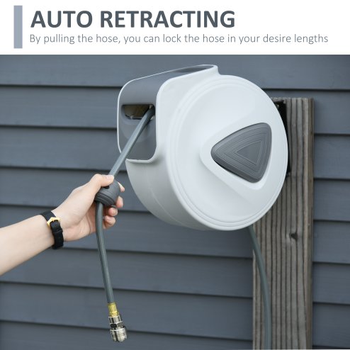 DURHAND Retractable Air Hose Reel 10m+ 90cm Hose Diameter 3/ 8