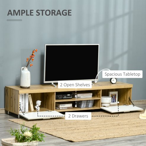 HOMCOM 200cm TV Cabinet for TVs up to 90