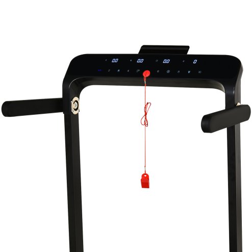 HOMCOM Folding Treadmill, 1.85HP Installation-Free Walking Jogging Running Machine, 12KM/H with 12 Pre-Programs and LED Display for Home Gym Office