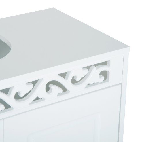 HOMCOM Bathroom Under Sink Storage Cabinet 2 Door Wooden Cupboard Vanity Units