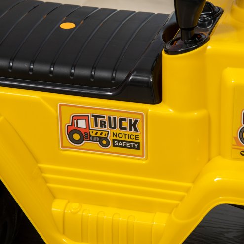 HOMCOM Kids Ride on Forklift Truck w/ Fork and Tray, Ride On Tractor w/ Under Seat Storage, Treaded Wheels, No Power Design, for 3-4 Years Old