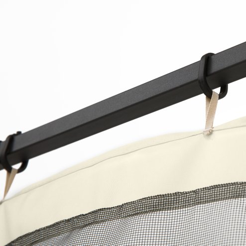 Outsunny fit 13x10ft Gazebo Universal Replacement Mosquito Netting for Patio Gazebos and Canopy Tents with Zippers for 3(m) x 4m Gazebo, (Sidewall Only) Beige