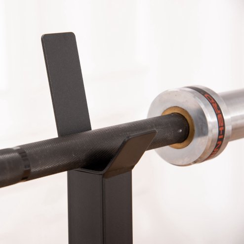 HOMCOM Heavy Duty Weight Stand Barbell Squat Stand Barbell Rack Spotter Gym Fitness Power Rack Holder - Black