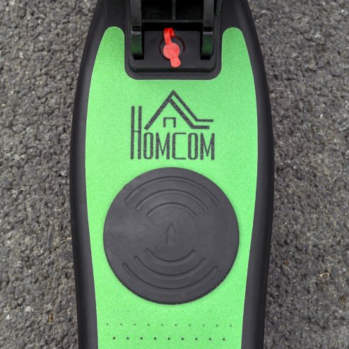 HOMCOM Kids Folding Electric Scooter Adult E Scooter, 120W, with Adjustable Height and Rear Wheel Brake, 8km/h Maximum Speed, for Children Ages 6-12 Years Old, Green