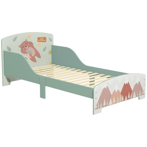 ZONEKIZ Toddler Bed Frame, Kids Bedroom Furniture for Ages 3-6 Years, 77 x 143 x 60cm