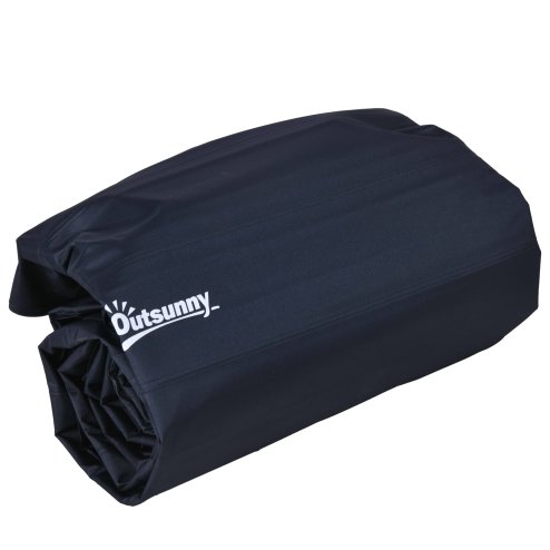 Outsunny Double Air Bed with Foot Pump and Carry Bag, Inflatable Mattress for Guest, Camping, Travel, 195 x 140 x 10cm, Blue