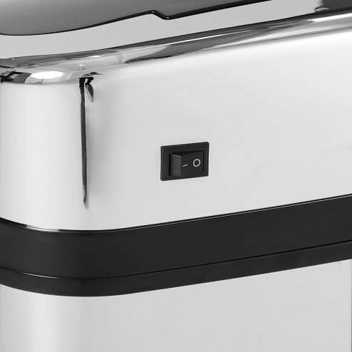 HOMCOM 30L Automatic Kitchen Bin with Lid, Stainless Steel Sensor Bin with Infrared Motion Sensor for Home Office, Bathroom, Living Room, Silver