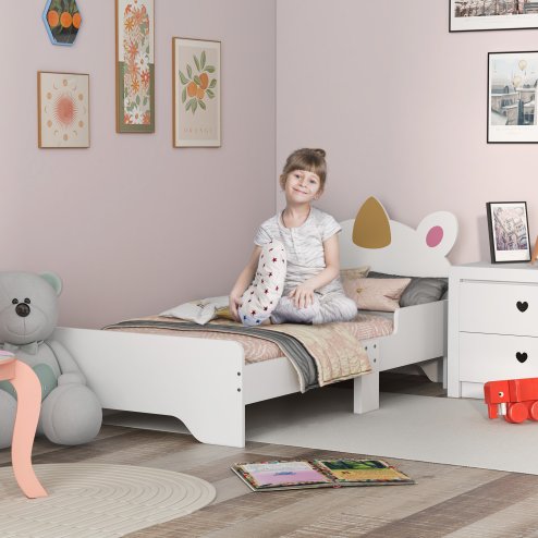 ZONEKIZ Toddler Bed Frame, Kids Bedroom Furniture, for Ages 3-6 Years