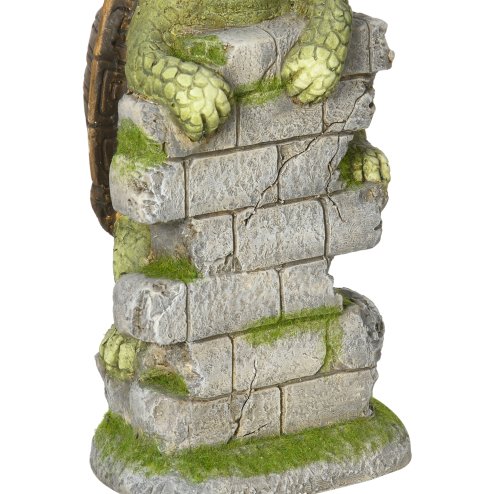 Outsunny Vivid Tortoise Art Sculpture with Solar LED Light, Colourful Garden Statue, Outdoor Ornament Home Decoration for Porch, Deck, Grass